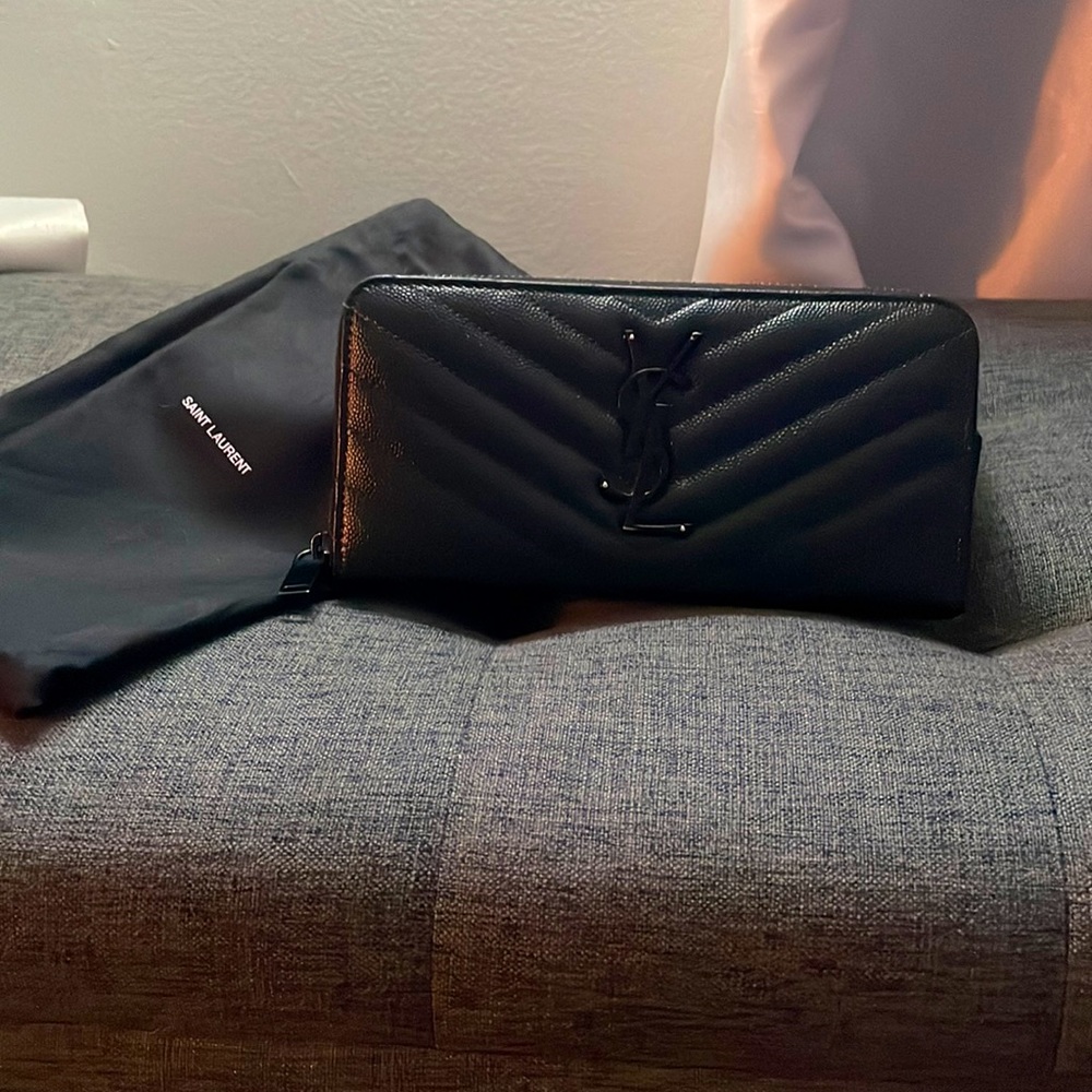 YSL leather wallet